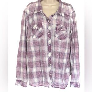 Torrid Purple Plaid Shirt